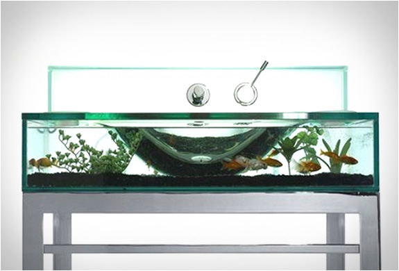 fish aquarium bathroom sink