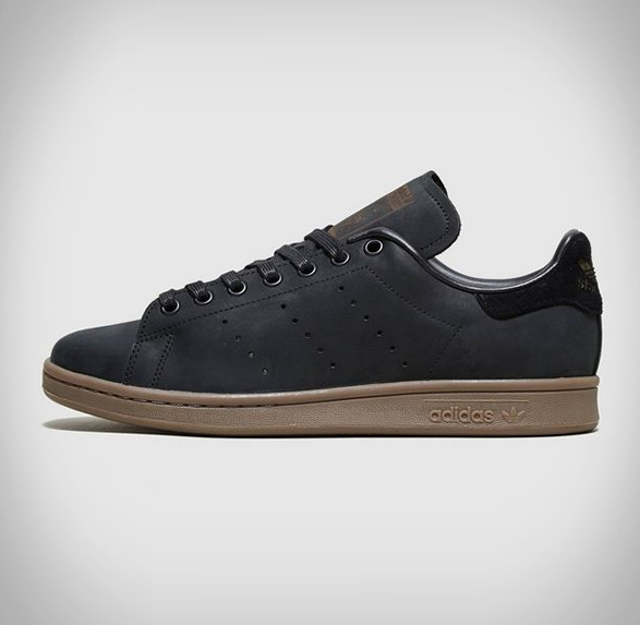 Adidas stan smith black gum sole online