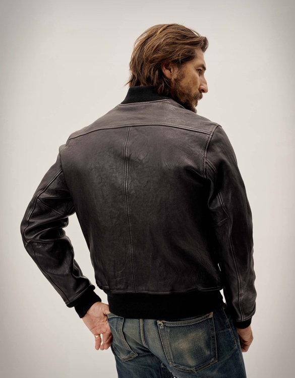 Buck mason leather bomber jacket best sale