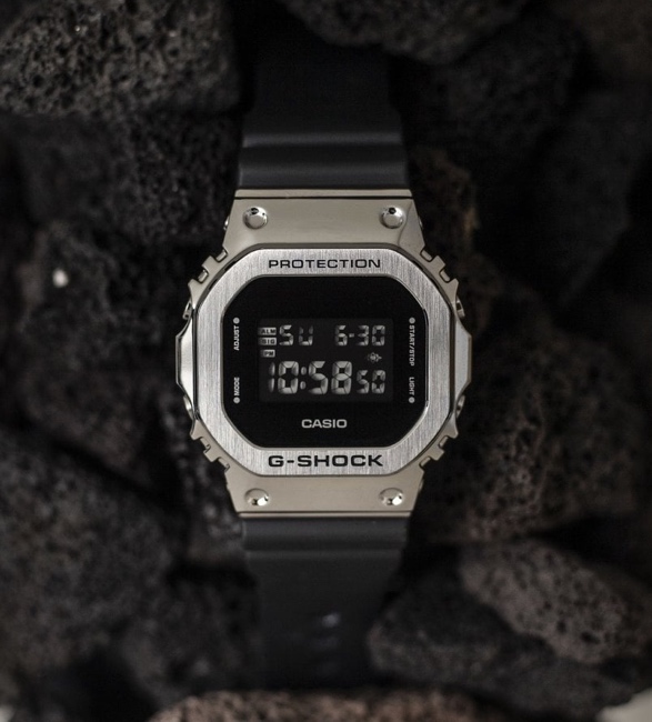 G Shock GM 5600 Metal Bezel Watch