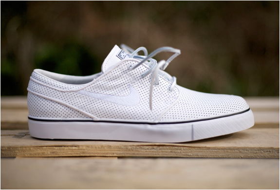 Nike white perforated leather shoes online