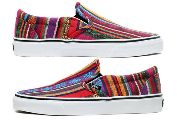 Striped vans slip ons online