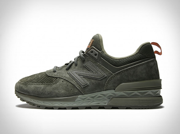 Olive green new balance 574 sport best sale