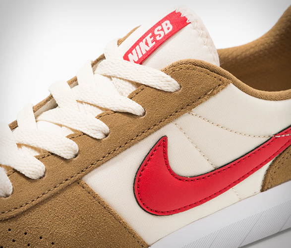 Nike sb team classic golden beige & red skate shoes hotsell